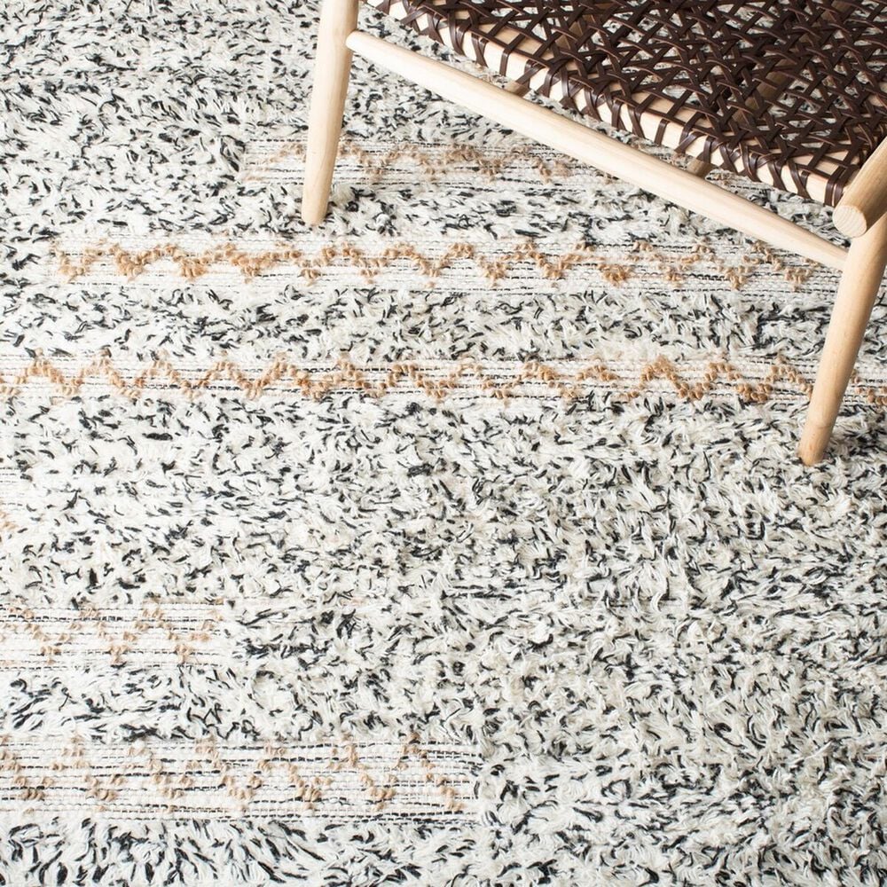 Safavieh Natura NAT720Z 2&#39;3&quot; x 8&#39; Ivory and Black Runner, , large