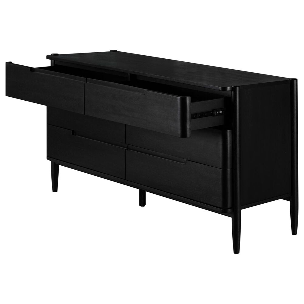 Marquette Interiors Casal 6-Drawer Double Dresser in Black, , large