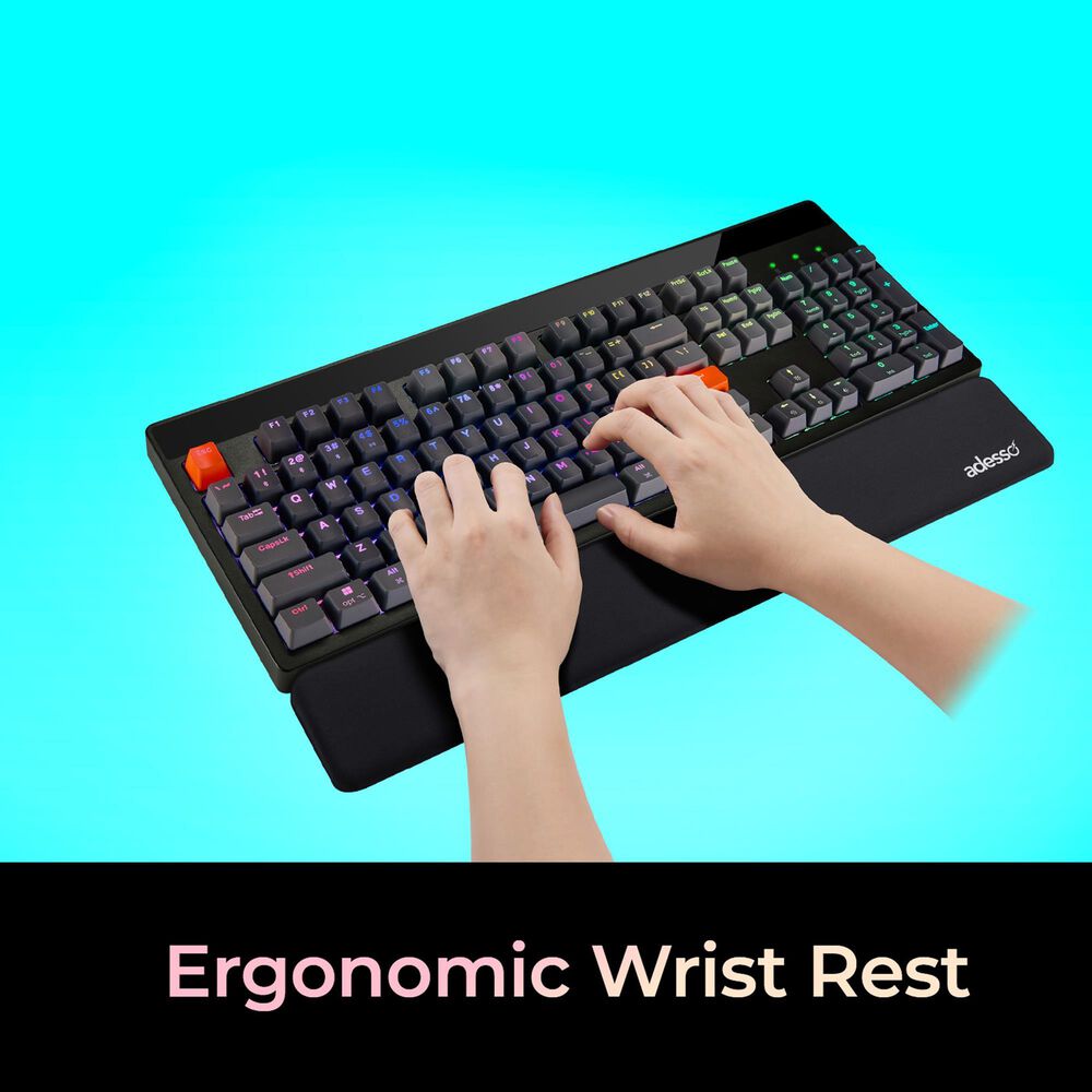 Adesso Truform P330 Full Size Keyboard Wrist Rest in Black, , large