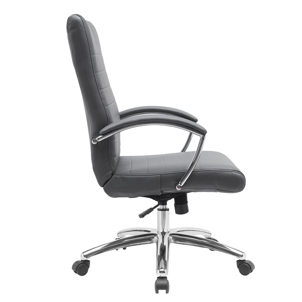 Global Seating Bonded Leather Executive Chair in Gray, , large