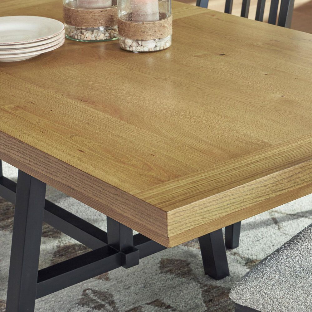 Ashley Galliden and Greddinton 7-Piece Rectangular Dining Set in Black and Brown, , large