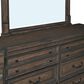 Sasha Lee Grand Teton 5 Piece Queen Bedroom Set in Warm Brown Oak, , large
