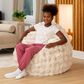 Jaxx Lil" Cuddler Cocoon Jr Kids Faux Fur Bean Bag Lounger in Phantom Cream, , large