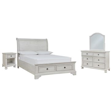 Signature Design by Ashley Robbinsdale 4-Piece Full Storage Bedroom Set in Antique White, , large