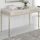 Uttermost Jewel Desk in White and Gold, , large