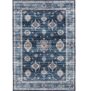 Central Oriental Rugease Raquel 5" x 7" Navy and Light Blue Area Rug, , large