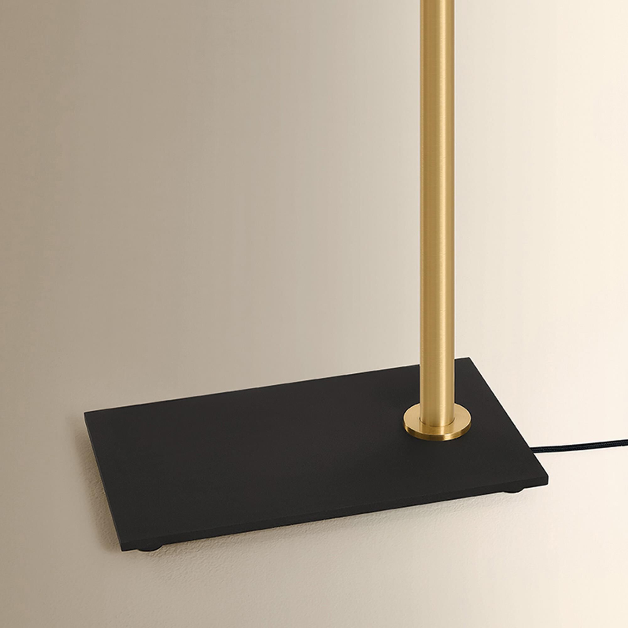 Mitzi Lighting Lauren Floor Lamp in Aged Brass and Texture Black