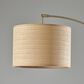 Adesso Bowery Arc Lamp with Natural Shade in Antique Brass, , large