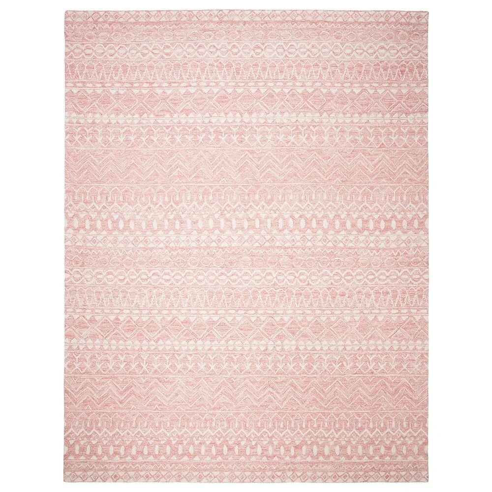 Safavieh Micro-Loop Southwestern 8" x 10" Pink and Ivory Area Rug, , large