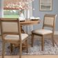 Linon Home Decor Emerson Side Chair with Beige Solid Upholstery in Natural, , large
