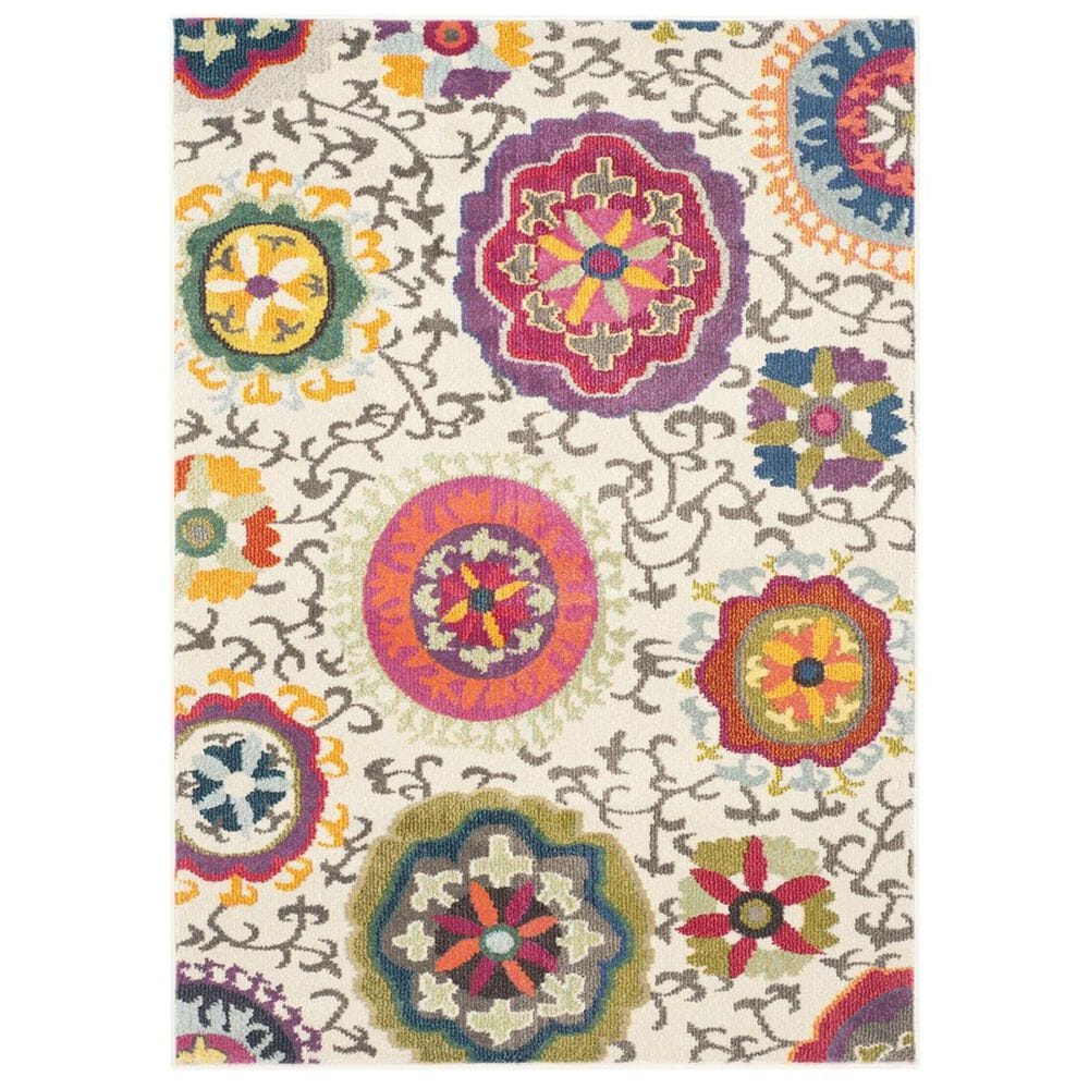 Safavieh Monaco MNC233A-4 4" x 6" Ivory/Multi Area Rug, , large