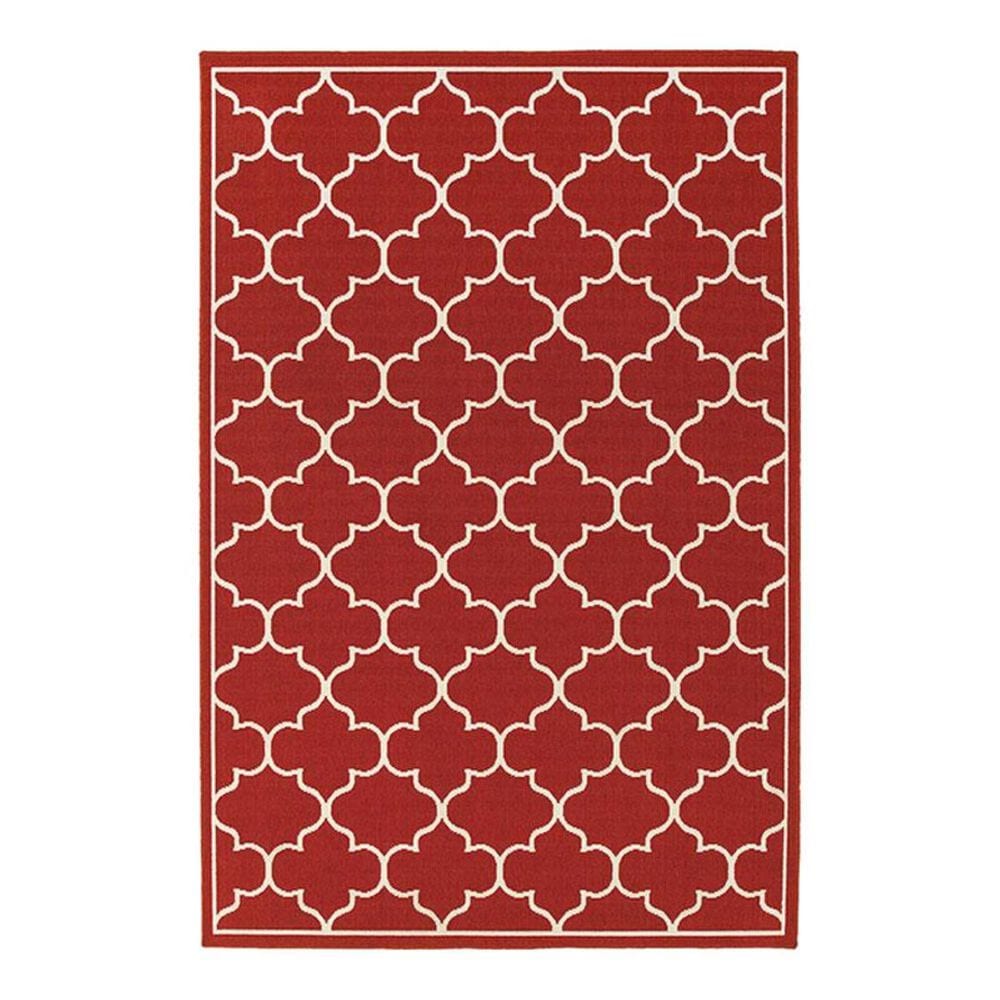 Oriental Weavers Meridian 1295R 7"10" x 10"10" Red Area Rug, , large