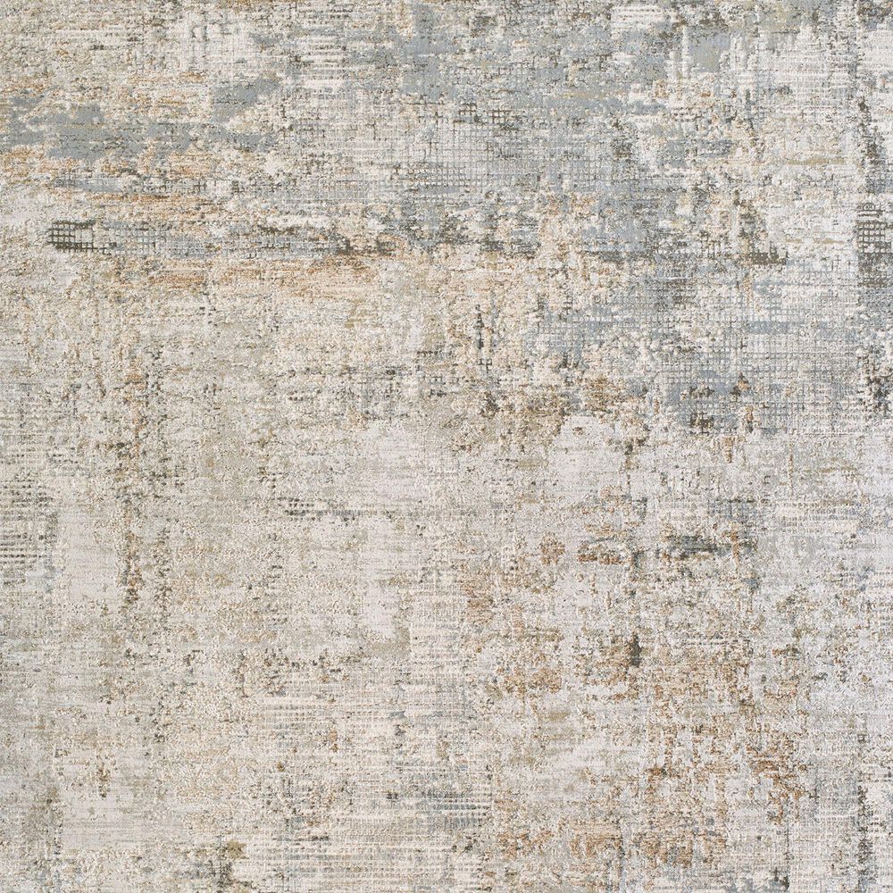 Surya Brunswick Light Gray, Cream, Charcoal, Light Brown, Medium Brown and Mustard 7'10" Round Area Rug, , large