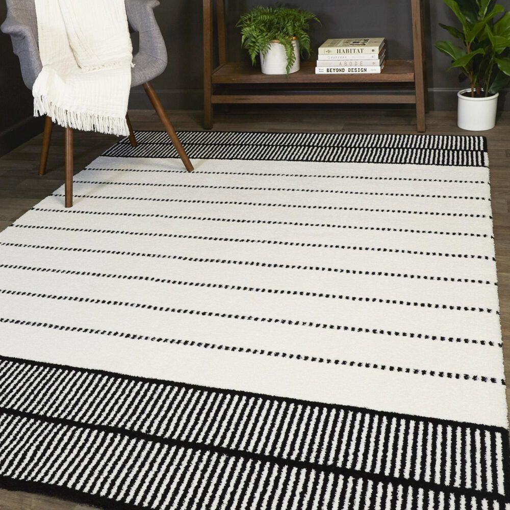 Balta Rugs Claudel 5&#39;3&quot; x 7&#39; White Area Rug, , large
