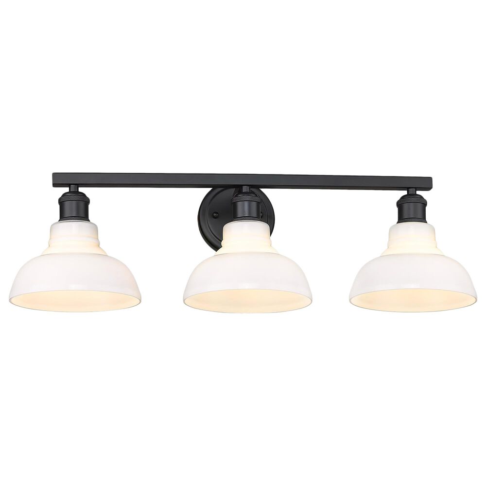 Golden Lighting Carver 3-Light Bath Vanity in Matte Black, , large