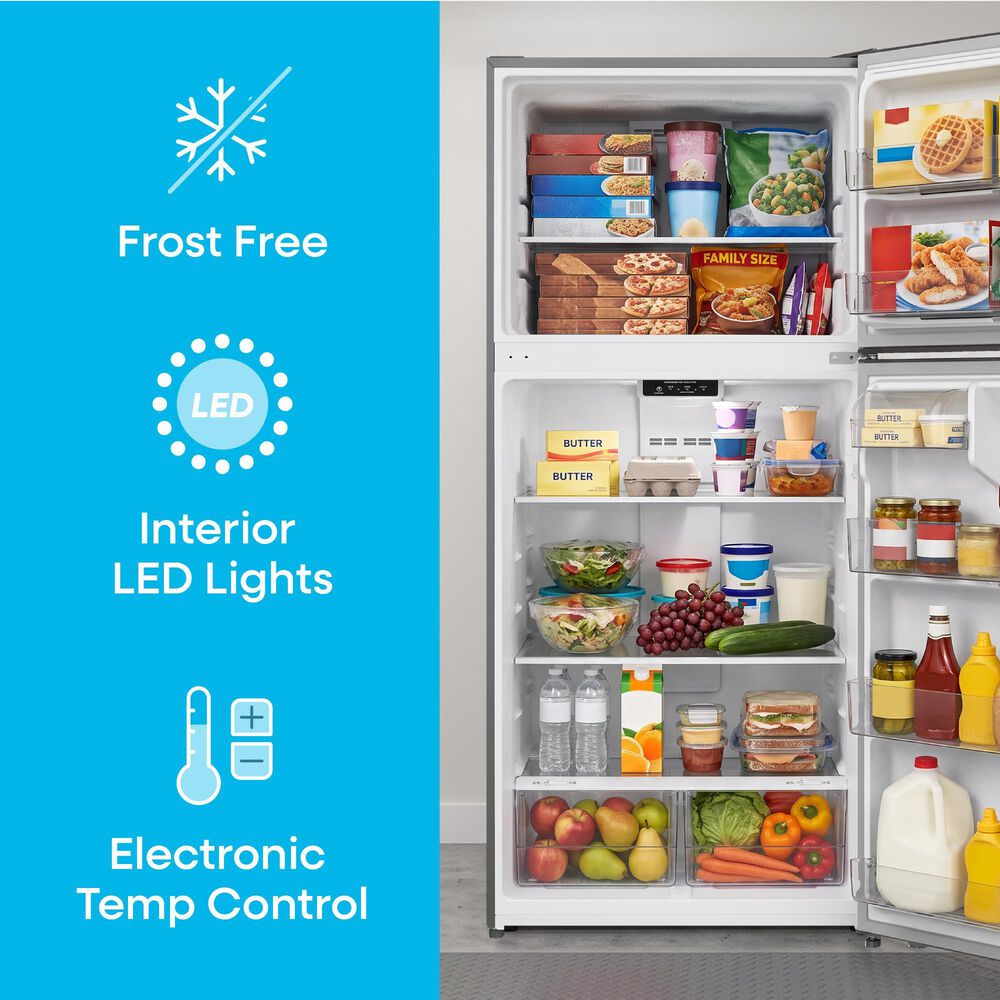 Element 18.2 Cu. Ft. Top Freezer Refrigerator in Stainless Steel, , large