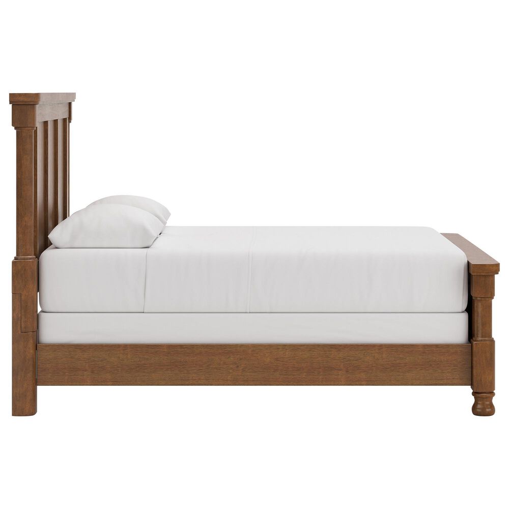 Ashley Rowlenstown Queen Poster Bed in Medium Brown, , large