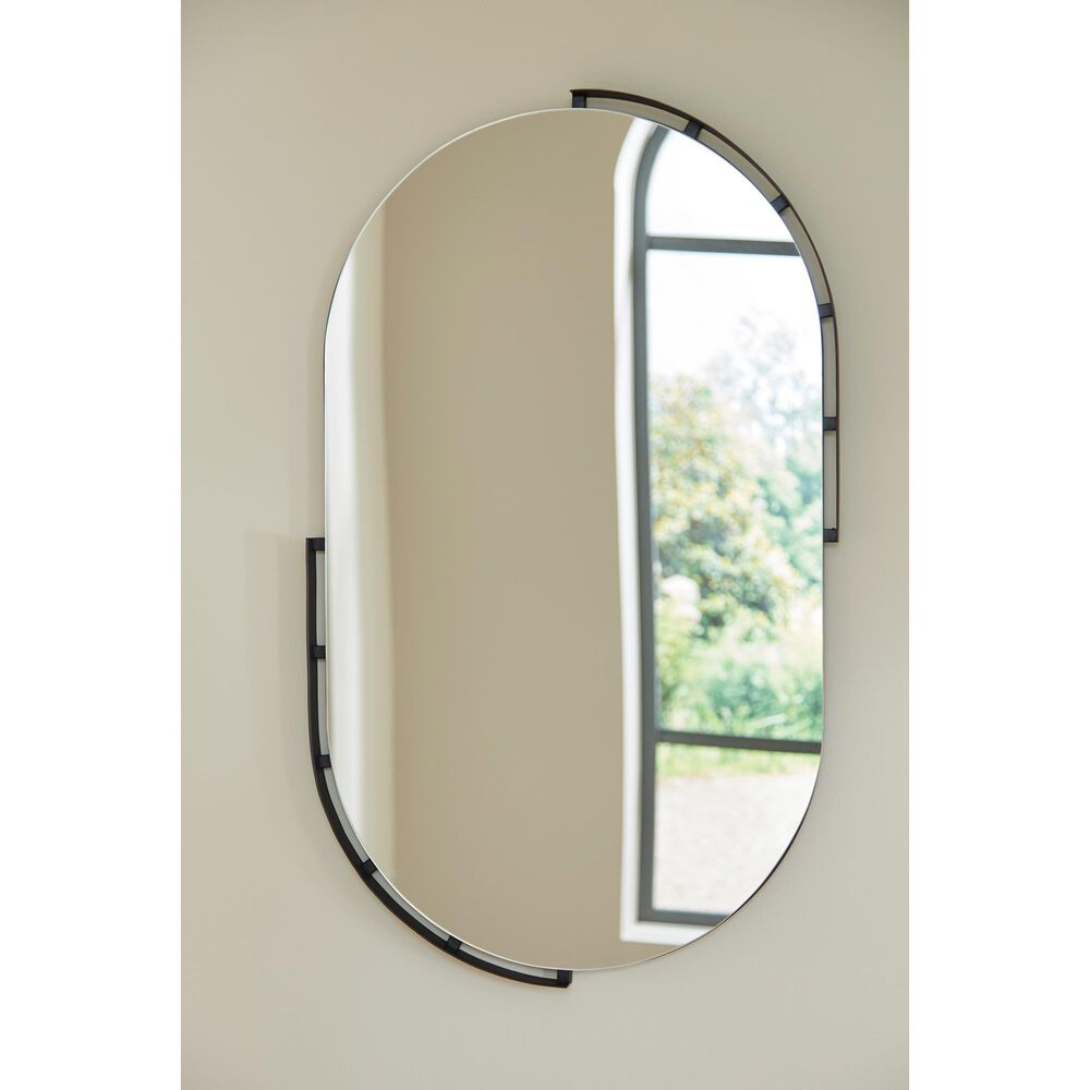 Ashley Valkings Accent Wall Mirror in Black, , large