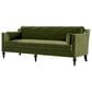 Jennifer Taylor Home Josephine 84.5" Upholstered Modern Sofa in Olive Green Velvet, , large