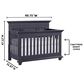 Oxford Baby Weston 2-Piece Crib and Chifferobe Nursery Set in Midnight Slate, , large