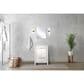Lexora Home Lafarre 24" Single Bathroom Vanity in White with 2 cm White Cultured Marble Top and Rectangular Sink, , large