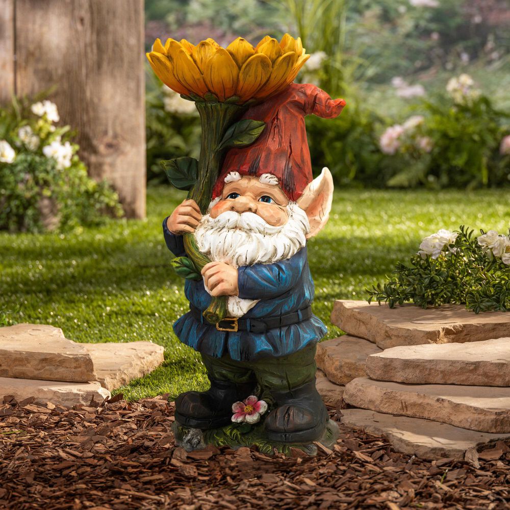 The Gerson Company 18.9&quot; Gnome Figurine in Multicolor, , large