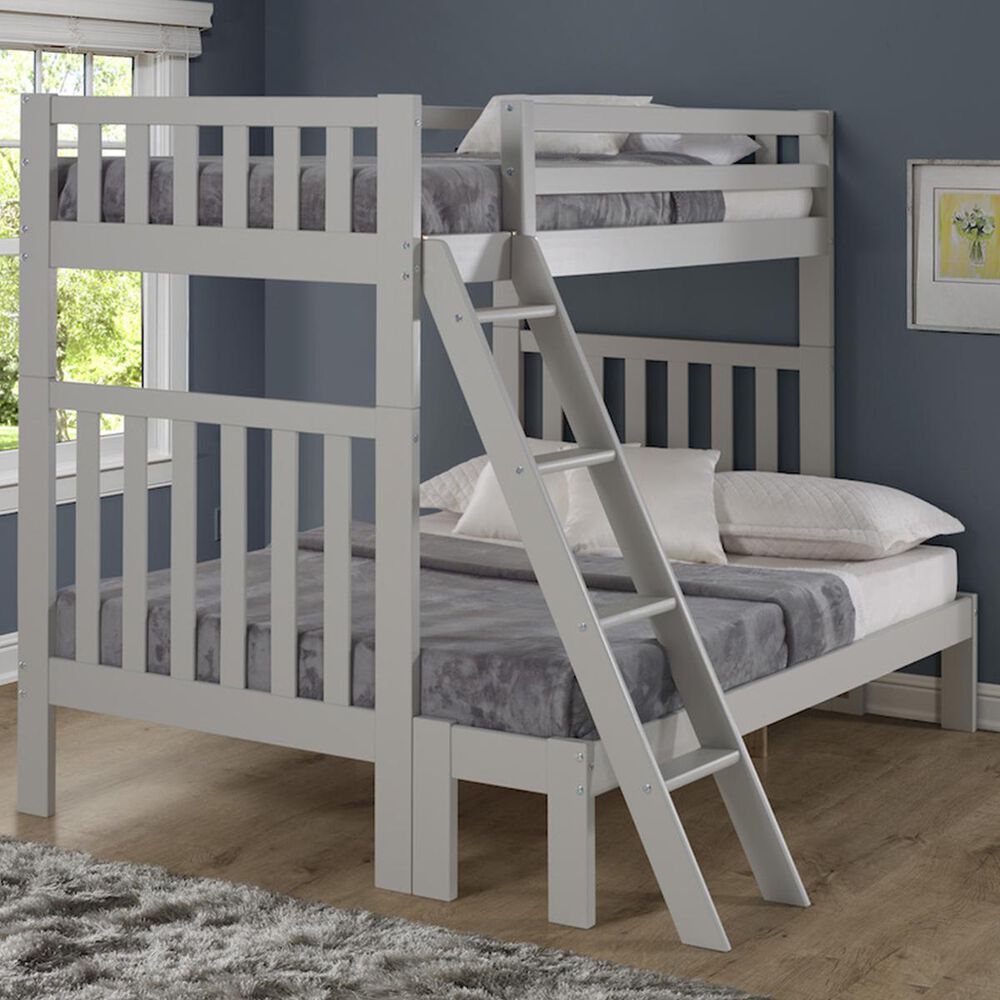 Bolton Furniture Aurora Twin over Full Bunk Bed in Dove Gray, , large