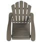 Hearth and Haven Hollywood Outdoor Foldable Adirondack Chair with Straight Armrests in Grey, , large