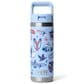 YETI Rambler 18 Oz Water Bottle with Color-Blocked Straw Cap in Big Sky Summer Camp, , large
