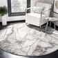 Safavieh Craft CFT877G 6"7" Round Grey and Silver Area Rug, , large