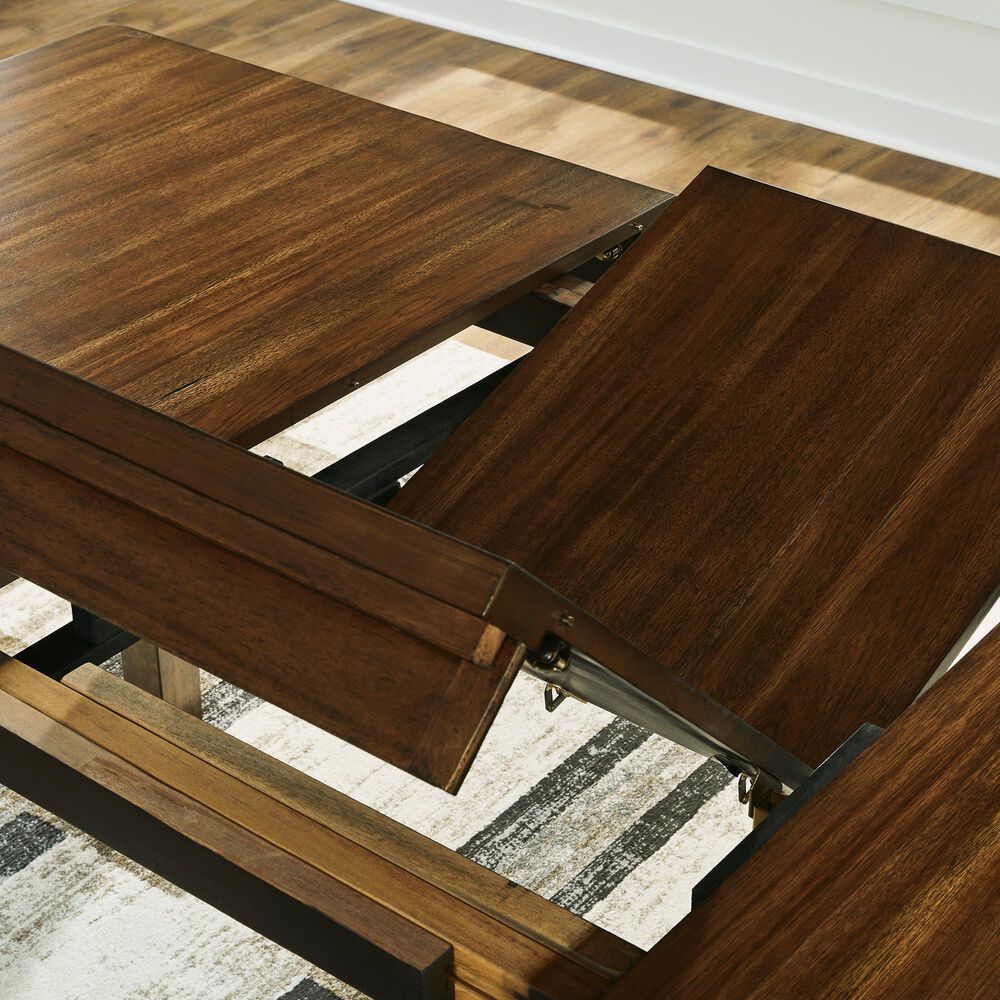 Ashley Ralene 6-Piece Rectangular Dining Set in Burnished Dark Brown, , large