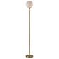 Adesso Swirl Torchiere Floor Lamp in Antique Brass, , large