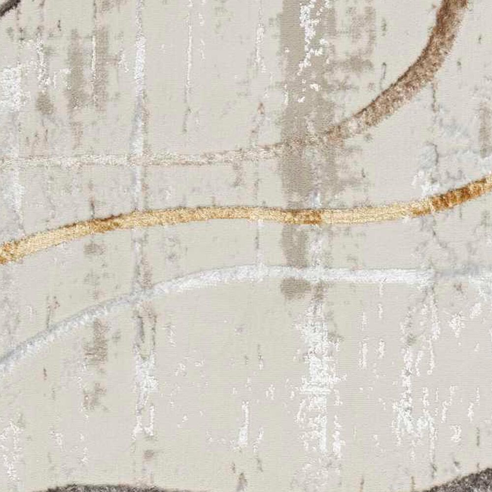 Nourison Glitz 5&#39;3&quot; x 7&#39;3&quot; Ivory, Pink, Gold and Blue Area Rug, , large