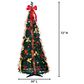 The Gerson Company 6" Pop-Up Decorated Pine Tree with 150 UL Warm White LED Lights in Green, Red and Gold, , large