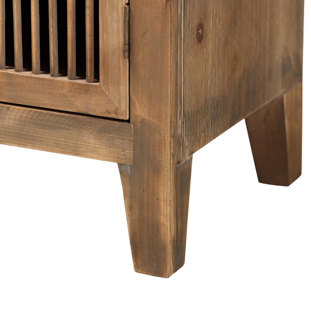 Baxton Studio Clement 2-Door Accent Storage Cabinet in Medium Oak, , large