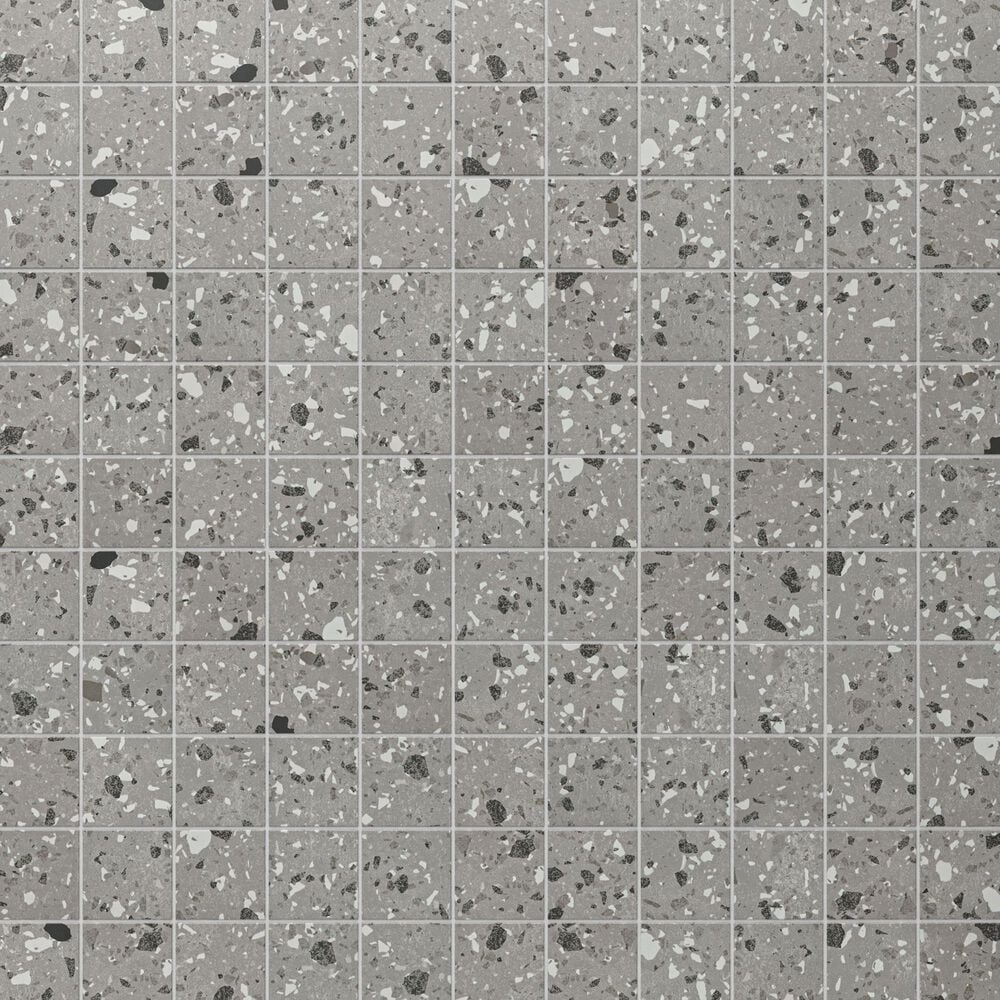 Dal-Tile Poke Smoke Flecks 3" x 3" Straight Joint on 12" x 12" Porcelain Mosaic Sheet, , large