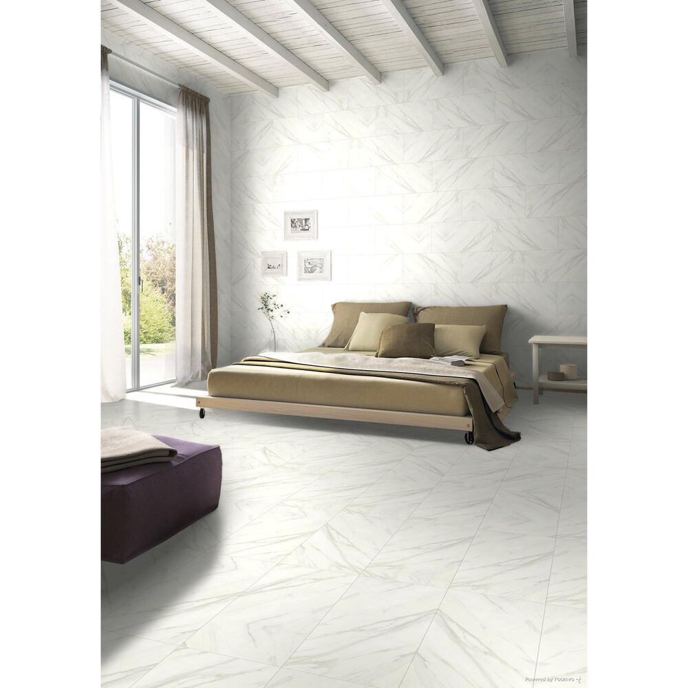 Dal-Tile Florentine Carrara 12&quot; x 24&quot; Polished Ceramic Tile, , large