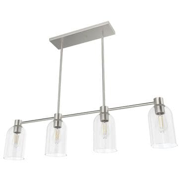 Hunter Lochmeade 4-Light Linear Chandelier in Brushed Nickel, , large
