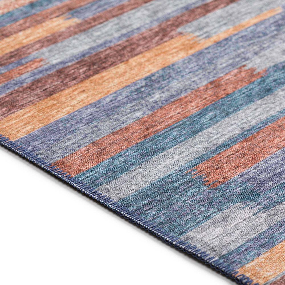 Dalyn Rug Company Sedona Striped 2&#39;3&quot; x 7&#39;6&quot; Denim Indoor/Outdoor Area Performance Rug, , large