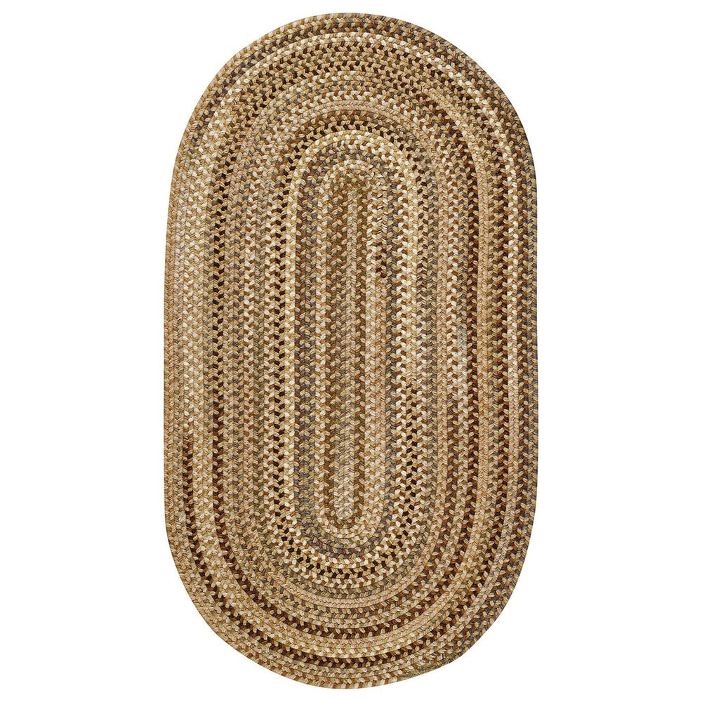 Capel Homecoming 0048-750 5" x 8" Oval River Rock Area Rug, , large