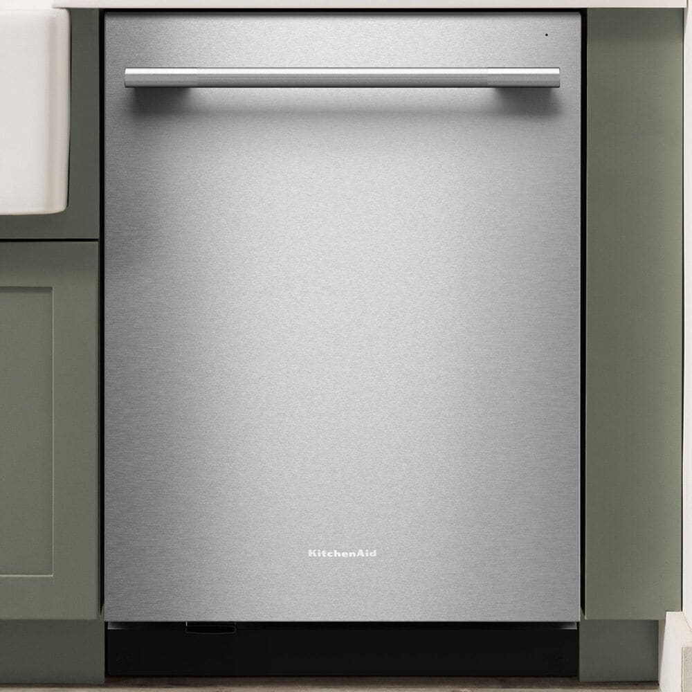 KitchenAid 24&quot; Built-In Bar Handle Third Rack Dishwasher with Stemware Shield and Stemware Clips in PrintShield Stainless Steel, , large