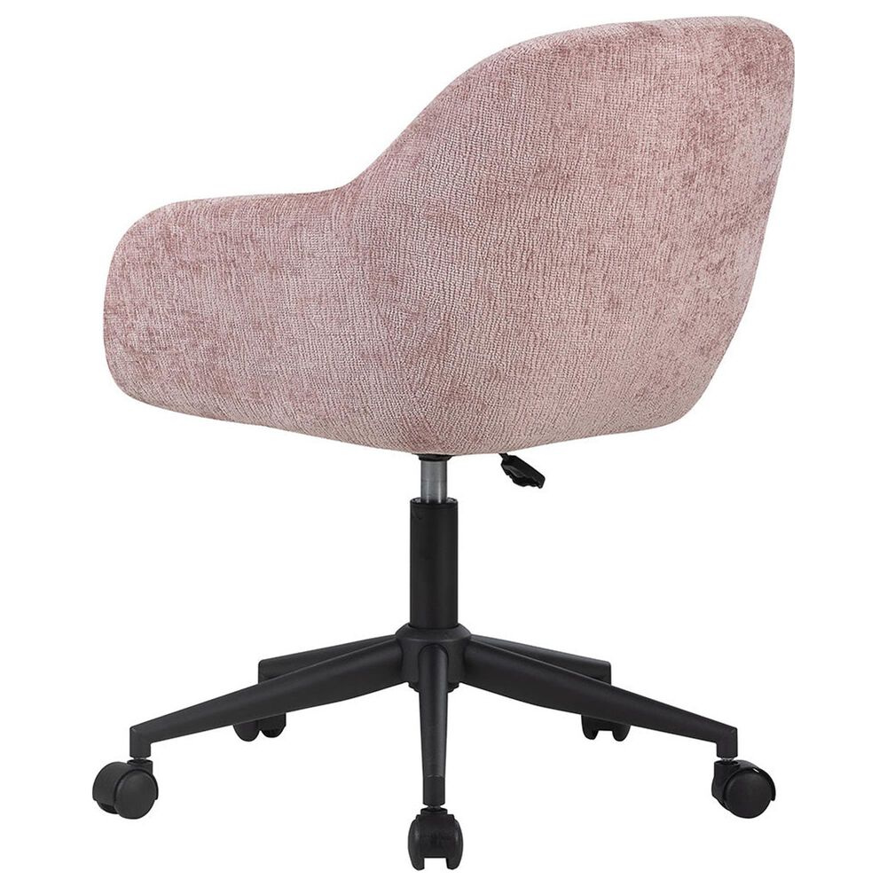 Impressions Vanity Emily Swivel Vanity Chair with Pink Cushion in Black, , large