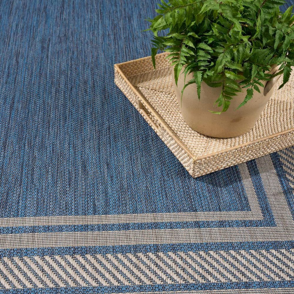 Nourison Horizon HOZ03 Denim 5&#39; x 7&#39; Indoor/Outdoor Area Rug, , large
