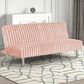 Furniture of America Hinwil Futon Sofa Bed in Pink, , large