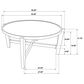 Pacific Landing Cota Round Coffee Table in Dark Brown, , large