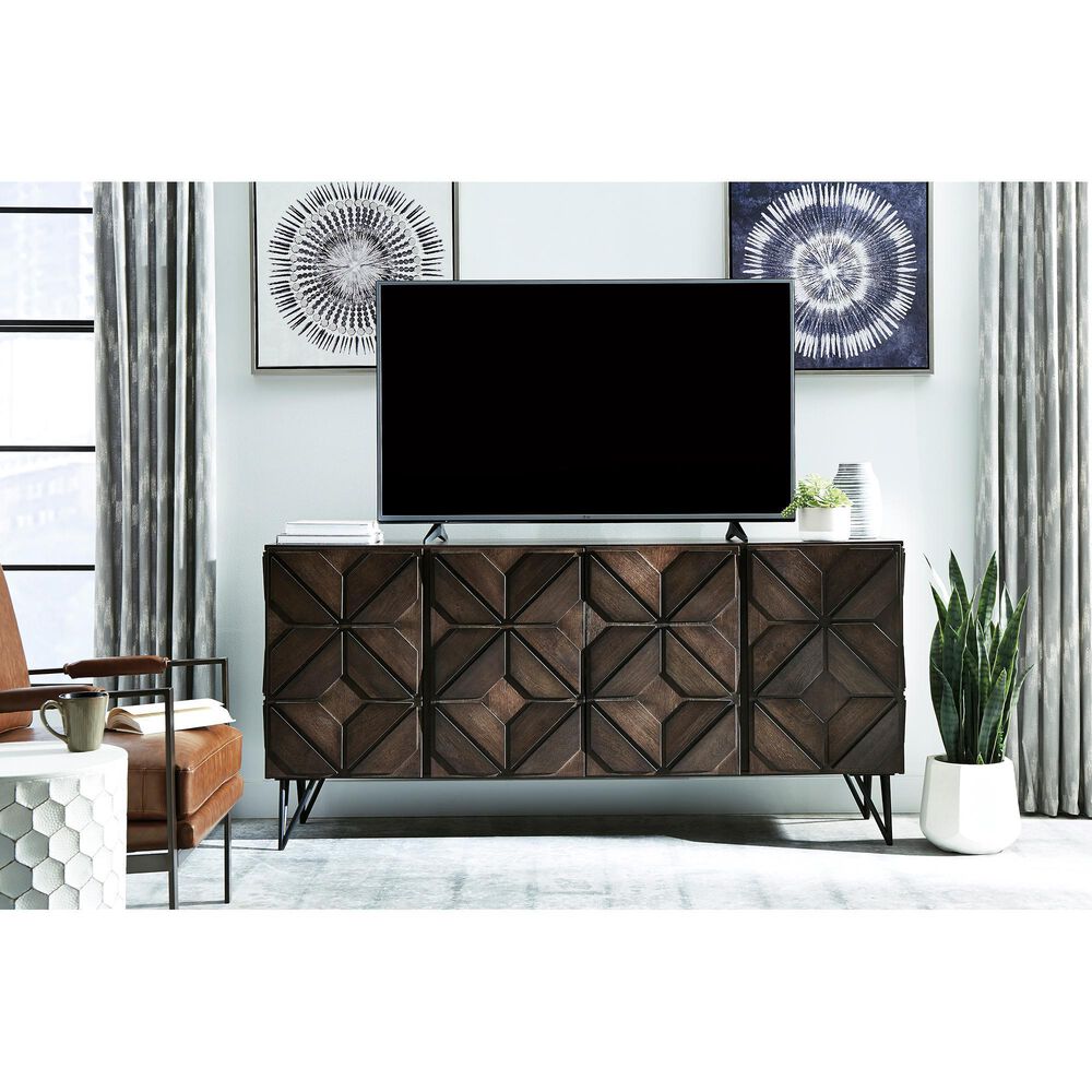 Ashley Chasinfield 72&quot; Large TV Stand in Dark Espresso Brown, , large