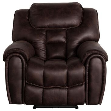 Oxford Furniture Cheers Power Recliner with Power Headrest in Cowboy Dark Brown, , large