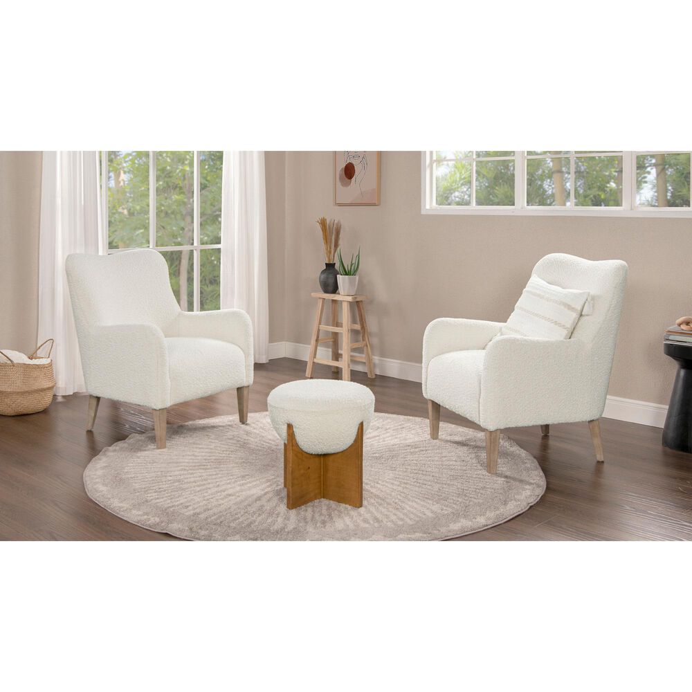 Jennifer Taylor Home Nimbus Accent Chair in Ivory White, , large