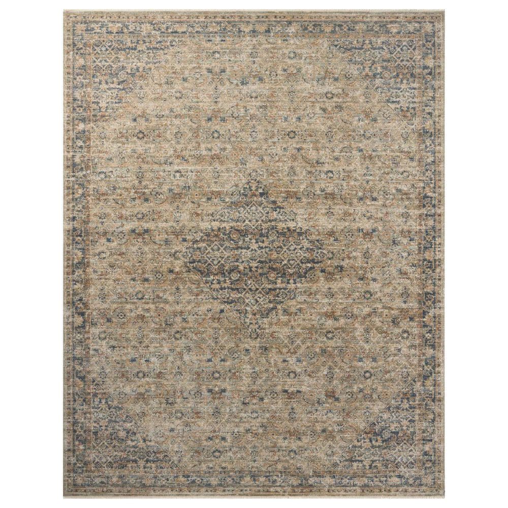Loloi Heritage 12" x 15" Sage and Navy Area Rug, , large