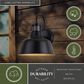 Vaxcel Cody 1-Light Outdoor Motion Sensor Wall Sconce in Dark Bronze and Light Gold, , large